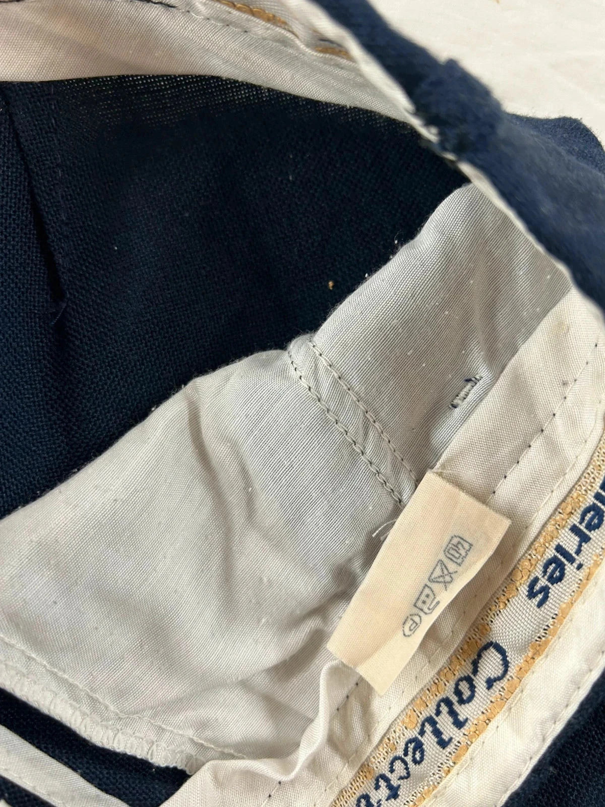 Navy blue suit trousers from Galeries collections in wool size 44 – photo 11